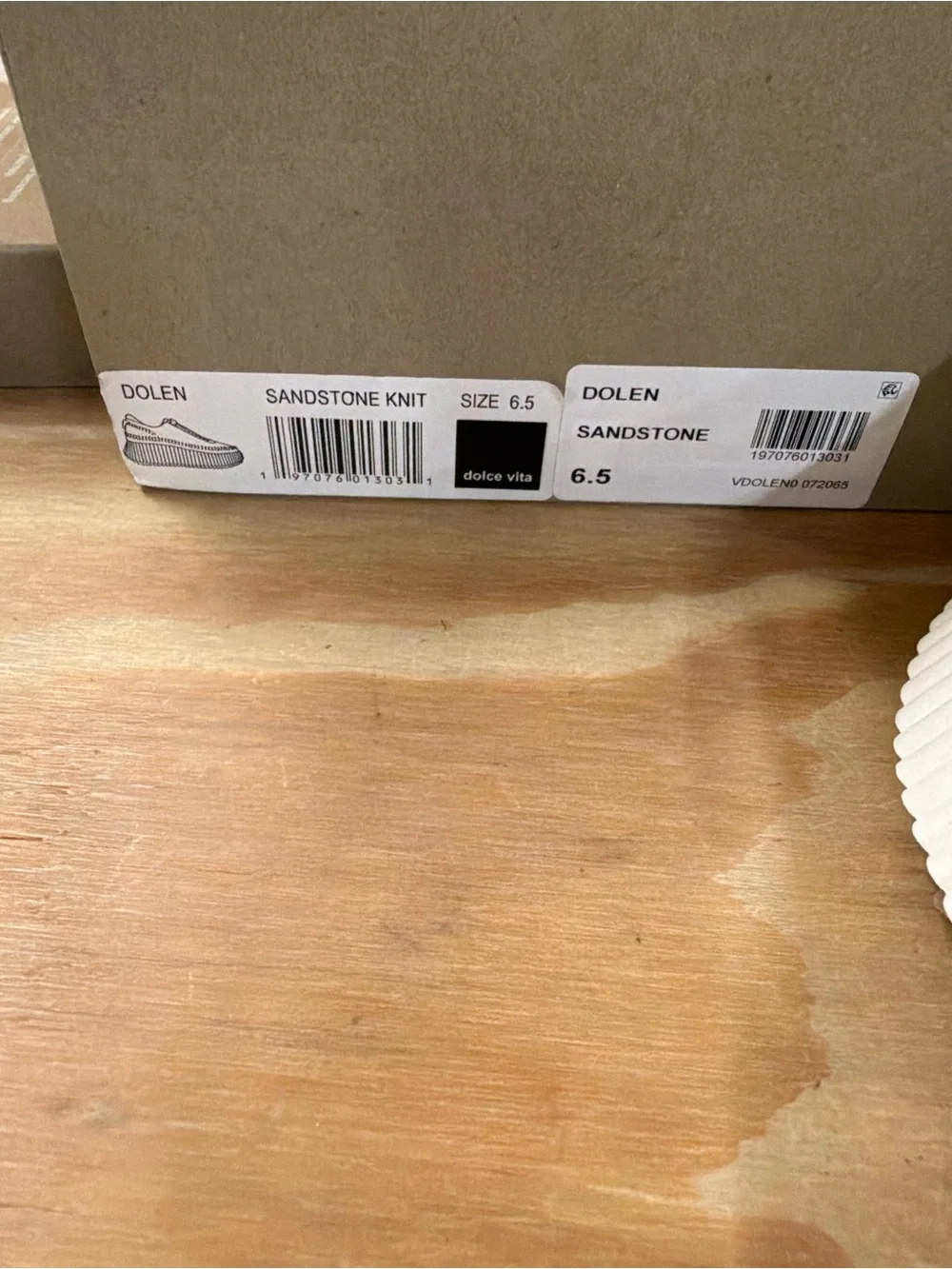 Dolce Vita Cream Knit Platform Sneaker